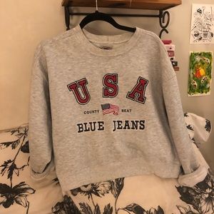 Vintage ‘USA’ Cropped Sweatshirt